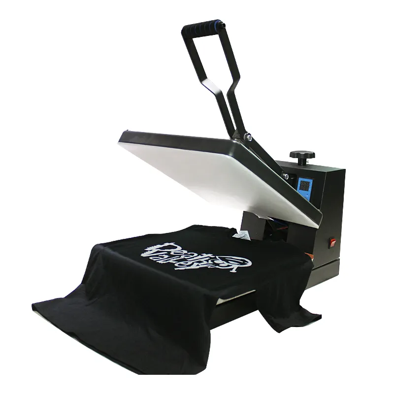 Máquina de prensado en caliente de cama plana de 15*15 pulgadas para impresión de camisetas digitales Opciones de grado manual Nueva condición 220V 110V Placa