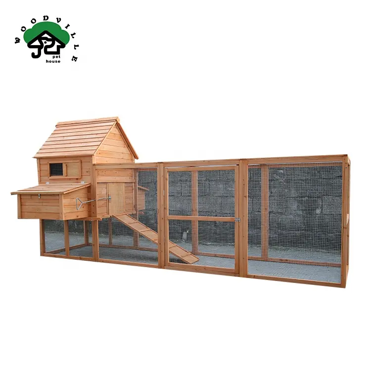 Kandang ayam kayu kandang hewan peliharaan kecil luar ruangan & Rumah unggas tahan air dengan pagar