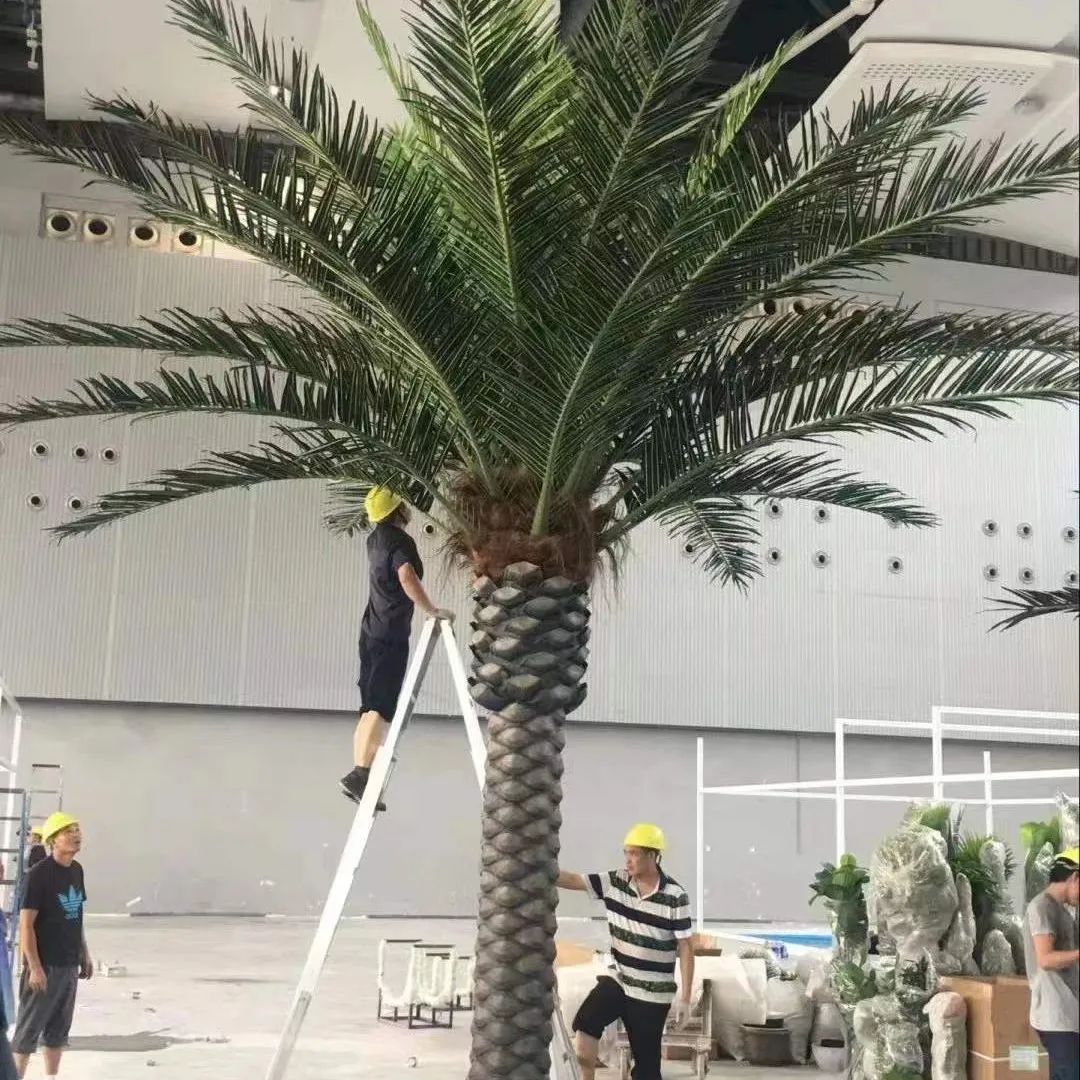 Piante artificiali palme alta simulazione decorazione esterna albero di cocco grande albero artificiale all'aperto piante artificiali all'aperto