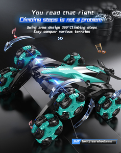 12 funciones Deformación Drift Stunt Car 6 Wheel Rc Car Spray y Drift One Button Auto Demo Coche de control remoto - Product Image 4