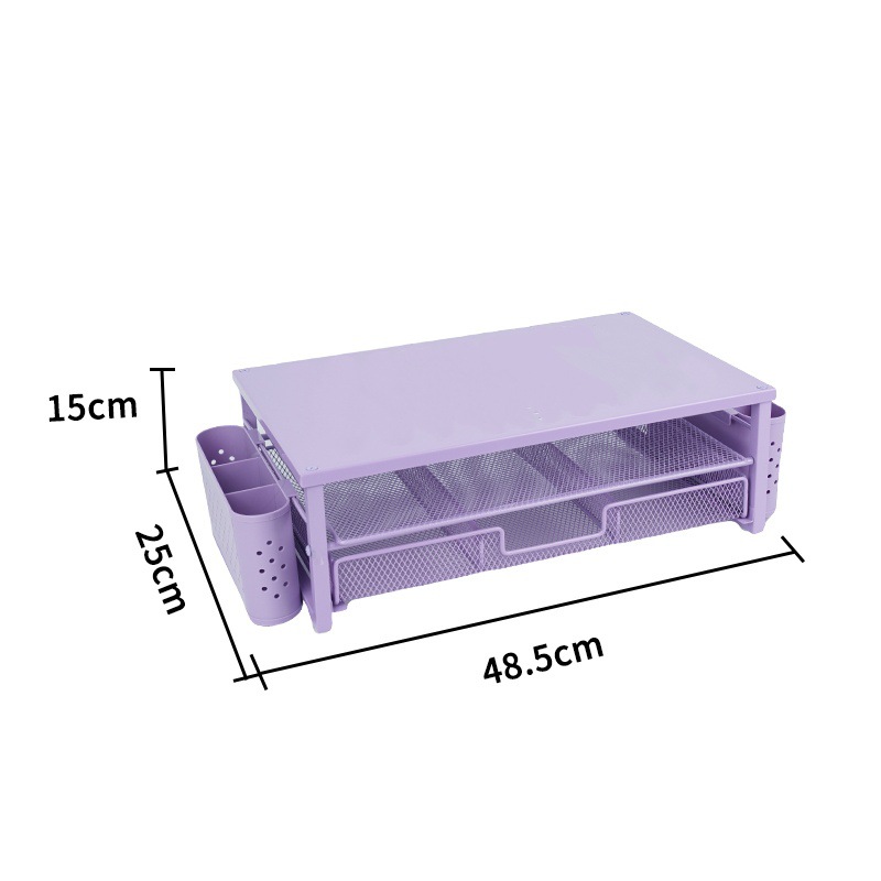Purple plastic pen holder