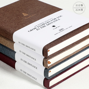 Cuaderno de tamaño A5/A6/B5 de gran venta con nuevo diseño, 112 hojas, cubierta de tela con logotipo personalizado para uso escolar, oficina y escritura