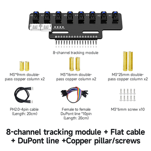 Módulo de sensor de seguimiento infrarrojo de 8 canales Yahboom, una tecla para la calibración automática para Raspberry Pi Microbit - Product Image 4