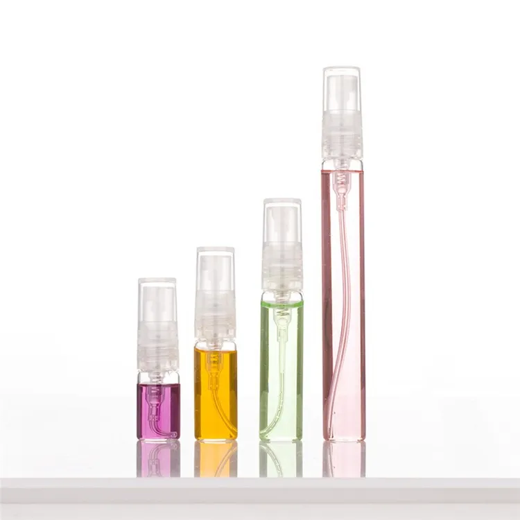 제조업체 2ml 3ml 5ml 10ml 투명 유리 스프레이 병 향수 샘플 테스트 바이알 5ml parfum botols