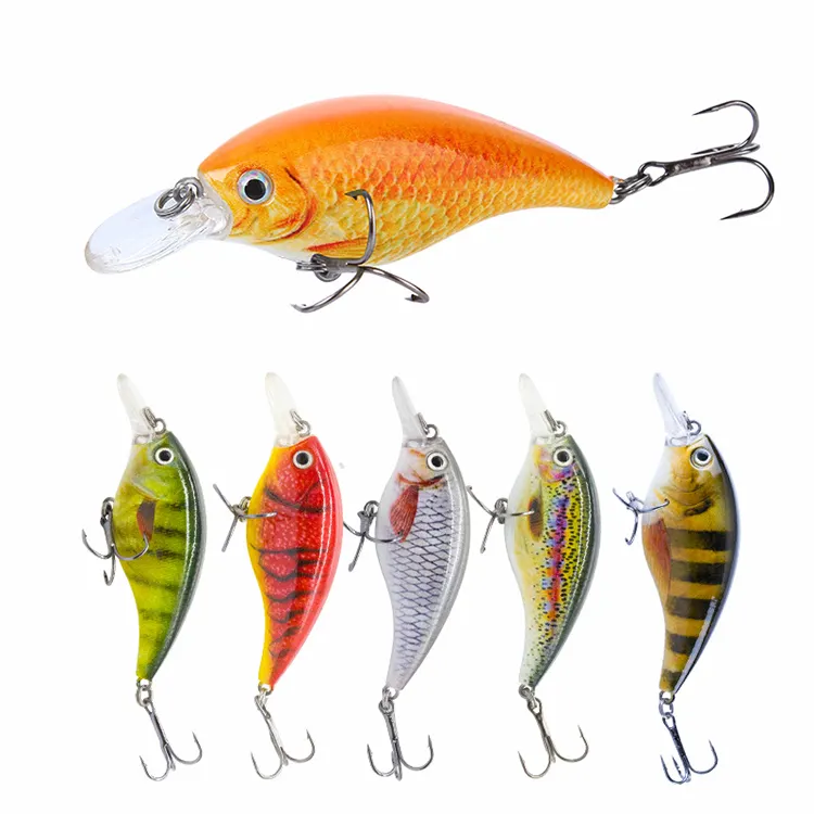 Sıcak satış 16.5g 90mm yapay biyonik ABS malzeme Trolling sert Topwater yüzen Crankbait Minnow balık yemi