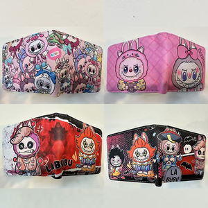 俊辉拉布怪物图案卡片钱包PU皮革对多卡儿童口袋钱包 - Product Image 6
