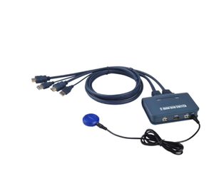 足够的库存新的2端口HDMI兼容VGA DVI KVM开关键盘鼠标USB 2.0共享分路器盒与遥控器USB电缆