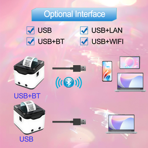 Aixw เครื่องพิมพ์ฉลากร้านชานมเครื่องพิมพ์ฉลากความร้อนขนาด2นิ้วพิมพ์ข้อความด้วยม้วนกระดาษความร้อน - Product Image 3