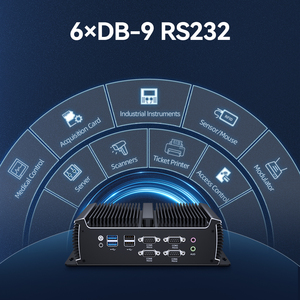 Intel Core i5 6300U CPU DDR4 RAM 2 2.5G RJ45 LAN 6 RS232 RS485 COM HD VGA Win10 fansız endüstriyel cep bilgisayar Mini PC - Product Image 4