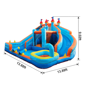 Nbinflatable nhà sử dụng nhỏ mini <span class=keywords><strong>Inflatable</strong></span> lâu đài bouncy nảy đầy màu sắc Nhà trả lại kết hợp với trượt - Product Image 6