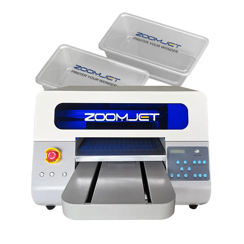 Zoomjet velocidad rápida Mini A3 tamaño impresora botella pluma máquina de impresión doble Xp600 cabezas impresora para la venta