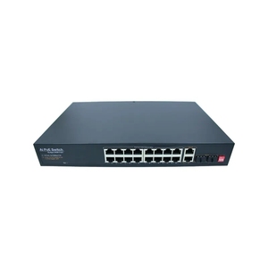 2 Uplink RJ45 ve 2 1000Mbps SFP Fiber masaüstü/duvara monte yönetilmeyen anahtarı ile OEM ODM 16-Port POE ağ anahtarı - Product Image 3