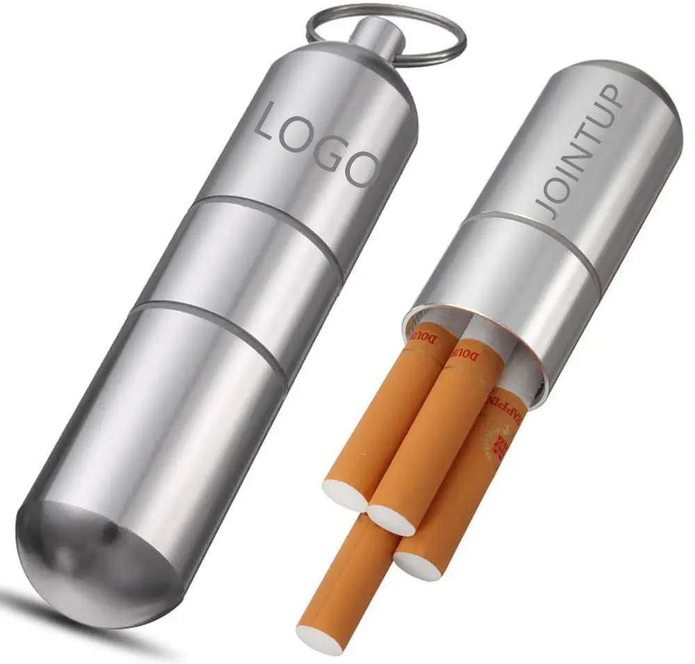 यात्रा आउटडोर पोर्टेबल निविड़ अंधकार मिनी एल्यूमीनियम दवा जड़ी बूटियों सिगरेट आयोजक मामले धारक