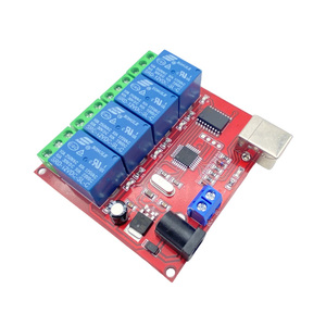 Controlador inteligente programable para ordenador PC 5V 12V 24V 4 canales 4CH Módulo de placa de interruptor de relé controlado por USB