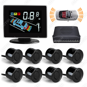 Pantalla LCD de retroiluminación, Sensor de aparcamiento para coche, Radar de marcha atrás para automóvil, Detector ultrasónico, Parktronic, 8 sensores - Product Image 1