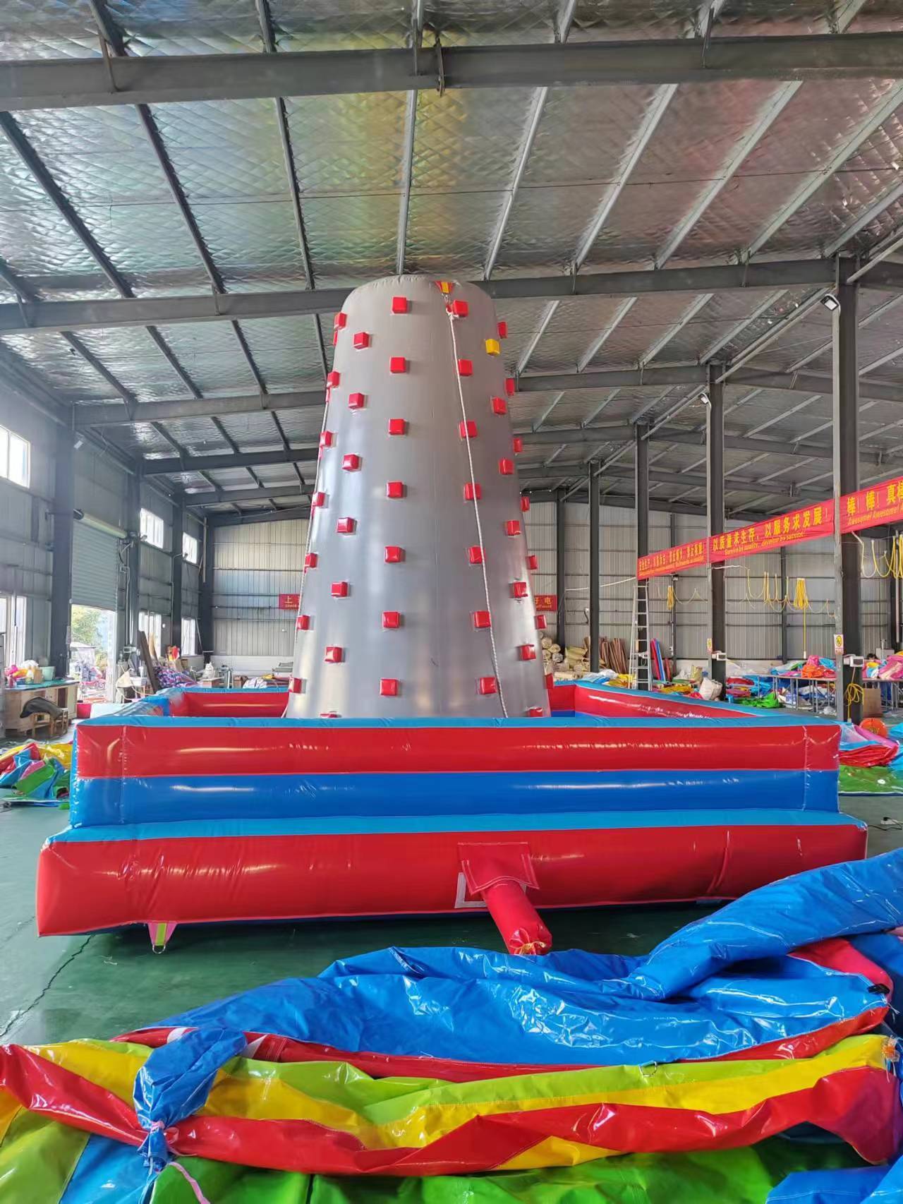Colorful 5*5m inflatable rock climbing