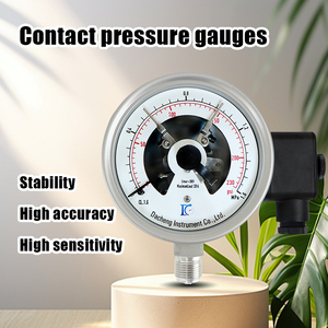 Manufacturer Direct Sale All-Stainless Steel 100mm Oil-Filled Shock-Resistant Electric Contact Pressure Gauge