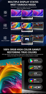 15.6インチFHD USB-Cインターフェースラップトップモニターデュアルスクリーンコンピューター1080PトリプルLCDディスプレイ100% SRGBハイカラー色域折りたたみ可能 - Product Image 6