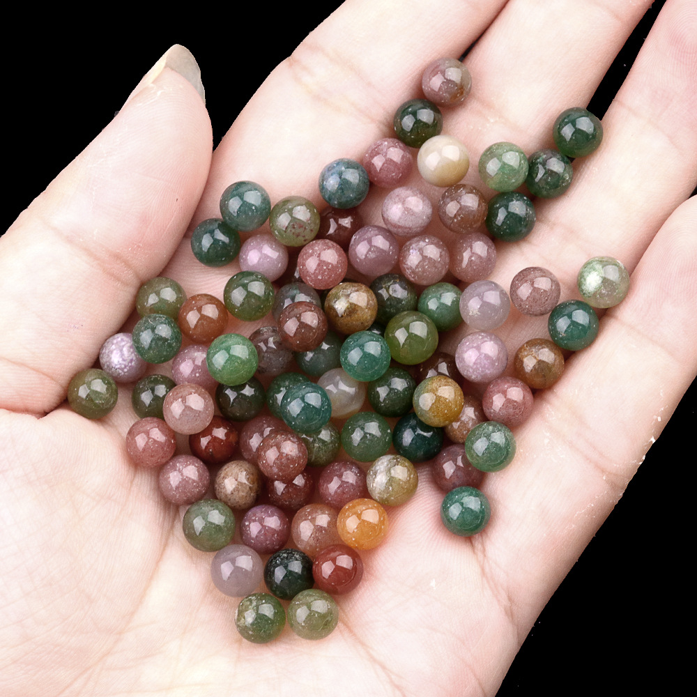 6mm indian agate (no hole single)