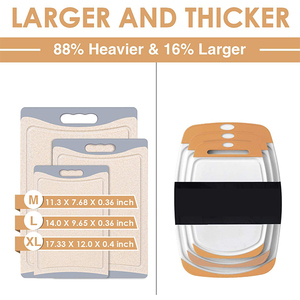 Khuyến mại giá mỏng nhựa cắt Board thiết lập cao su tổng hợp rơm lúa mì cho nhà bếp cắt khối - Product Image 3