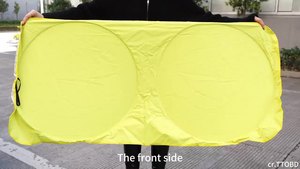 厂家批发汽车用品通用镀银布双环汽车遮阳板防晒遮阳板设计尺寸汽车