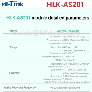 HLK-AS201 modulo sensore di assetto a dieci assi BLE5.1 Wireless OTA UAV Drone di controllo di volo con filtraggio digitale per la robotica IoT - Product Image 4