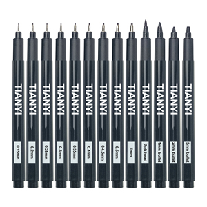 Pena garis halus kaligrafi tahan air pena tahan pudar ujung pena mikron garis halus spidol seni sketsa - Product Image 1