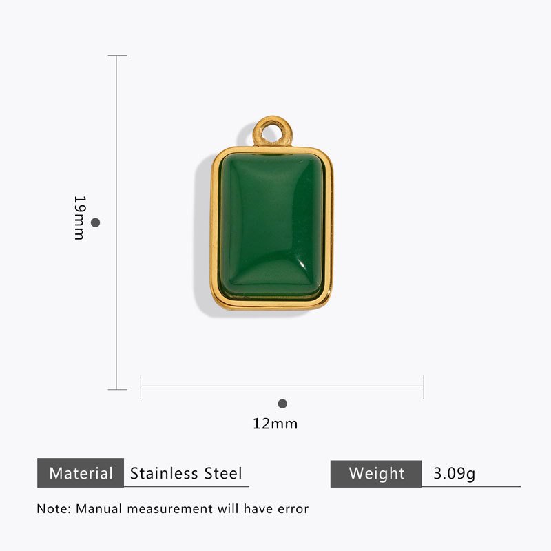 Agate verte dorée 4