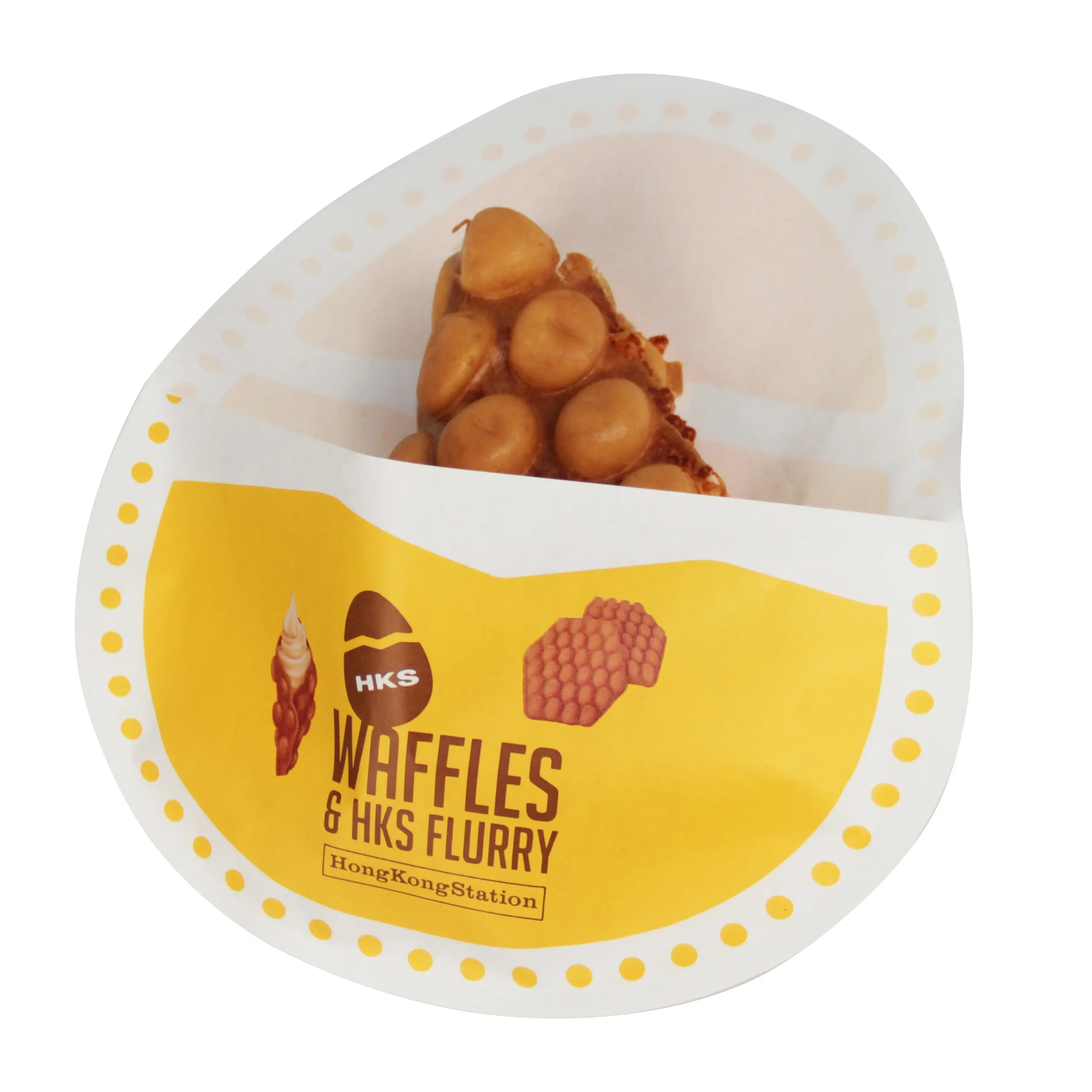 Tek kullanımlık yumurta waffle ambalaj su geçirmez yağa dayanıklı kabarcık waffle ambalaj elişi kağıdı çantası