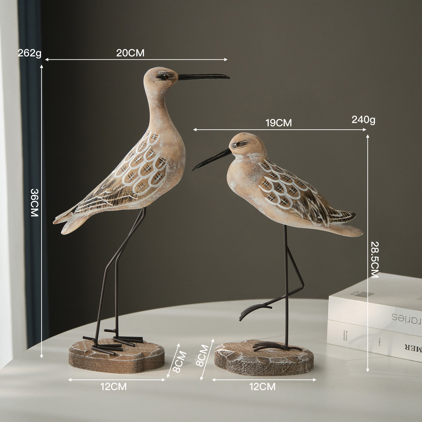 A set of vintage seabird figurines