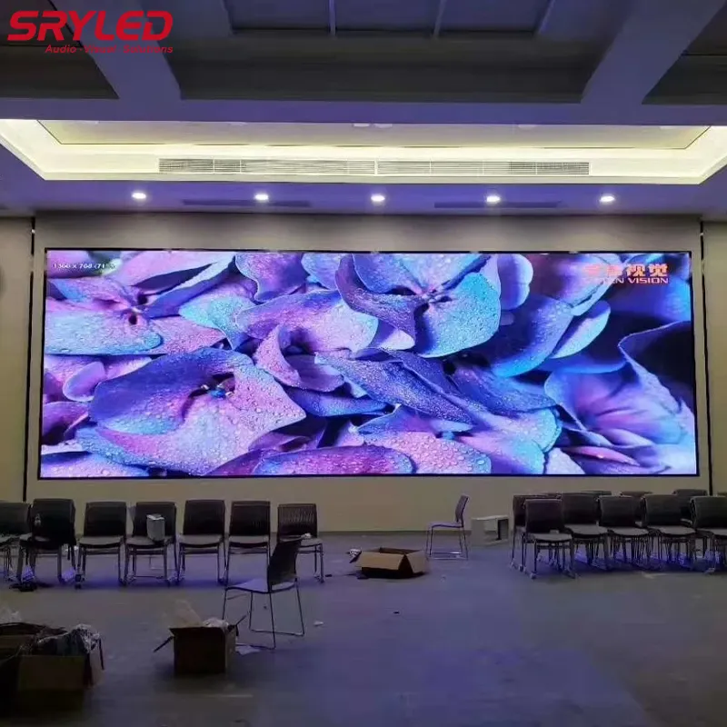 Alta definición 1000x250mm interior montado en la pared LED tablero de publicidad de pared centro comercial sala de reunión pantalla LED fija