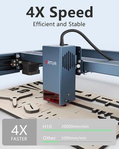 Ortur H10 + LU3-20B 10W 20W Diodo Portátil Mini CNC Laser Marcação Corte Contraplacado De Bambu Acrílico Couro Laser Gravador Máquina
