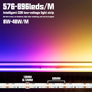 Multicolor Dc12V 24V Magic Digital Cob Strip Rgbic <strong>Led</strong> Strip Light Smart Individually Addressable Rgb Cob <strong>Led</strong> Strips - Product Image 3