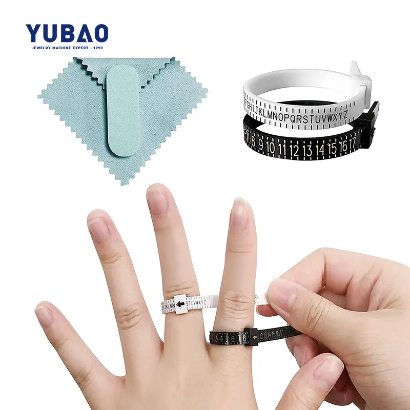 Benutzer definiertes Logo Schmuck Wieder verwendbarer Fingerring Kunststoff UK US EU JP HK Größe Ring Sizer Measure Tool Ring Sizer