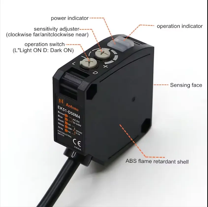 EK51-D2M4 E3JK-DS30M1 Relay Output photoelectric Photo Switch Sensor Good Price Long Distance 2m sensor