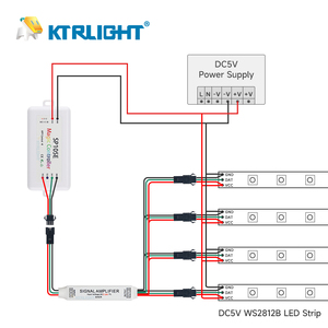 Mini SPI sinyal amplifikatörü için 3 Pin WS2812B WS2811 SK6812 adresli rüya renk piksel LED şerit işıklar - Product Image 4