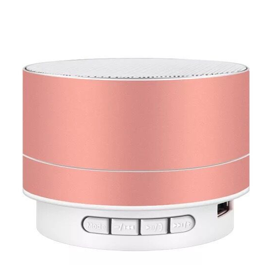 Haut-parleur Bluetooth A10, or rose.