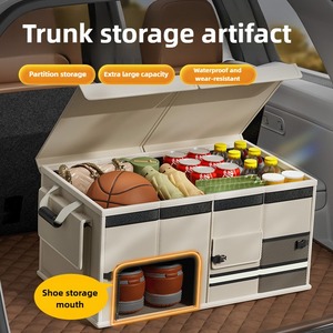 2025 yeni büyük kapasiteli katlanabilir araba organizatör araba gövde saklama kutusu - Product Image 5