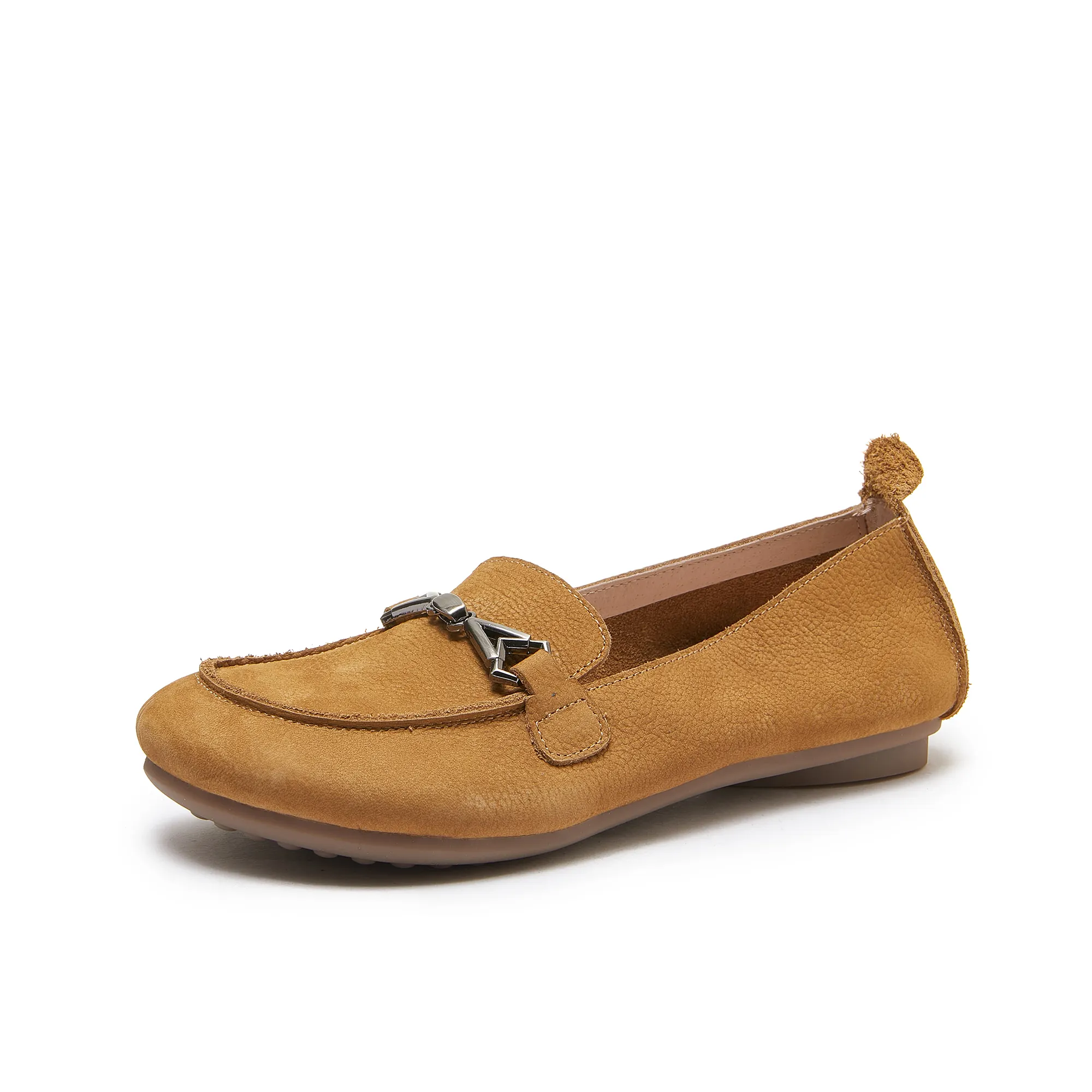 Sandalias planas informales suaves de estilo para caminar personalizadas de marca, zapatos mocasines de cuero natural, zapatos para mujer, mocasines de cuero de fábrica