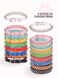 Collar fuerte con remaches para mascotas, cadena ajustable para perros grandes, diseño impermeable a la moda, collares con remaches de patrón sólido - Product Image 2
