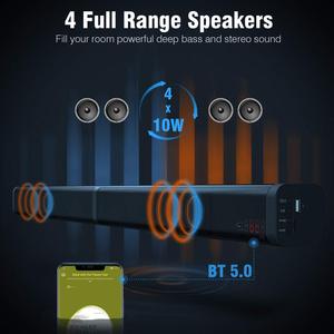 2.0CH Detachable Ultra-スリムTVサウンドバーと180W最大出力電力Wirelessサウンドバーホームシアター用 - Product Image 6