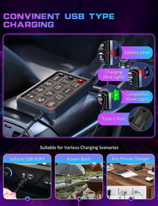 Pannello interruttore WIRELESS 12/24V 12 GANG con base di ricarica magnetica e scatola di sistema relè di controllo del circuito - Product Image 5