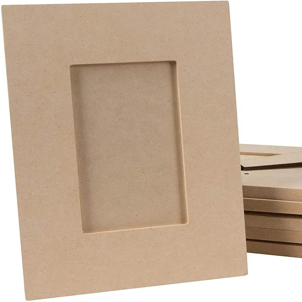 Unfinished Wood Picture Frames, Holds 4 x 6 Inch Photos (7.5 x 8 x 5 In, 6-Pack)