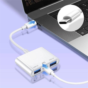 3 in 1 USB C USB OTG kart okuyucu Flash sürücü ile tip C şarj portu tip C telefon adaptörü için U Disk/fare/klavye bağlayın - Product Image 5