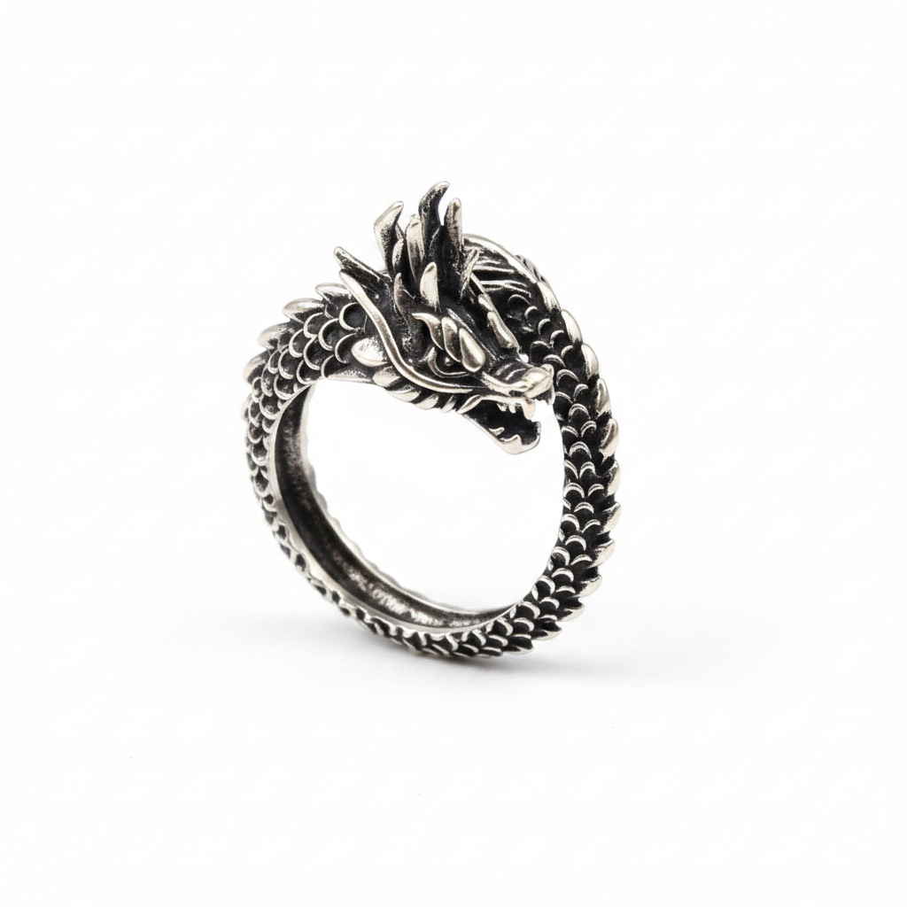 Bague dragon ouverte couleur vintage