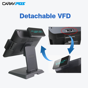 Terminales de sistema POS OEM de 15 pulgadas, computadora Individual Doble táctil, Software minorista, máquina pos de caja registradora Android con Windows - Product Image 3