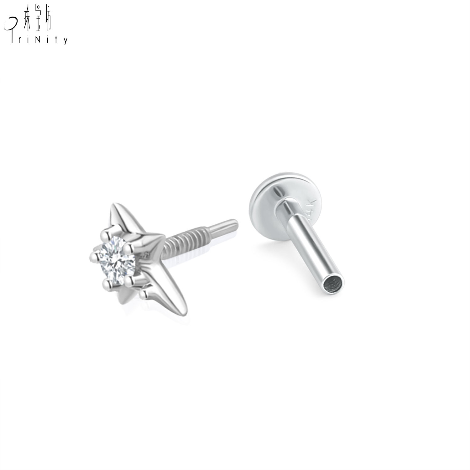 Or blanc 14 carats