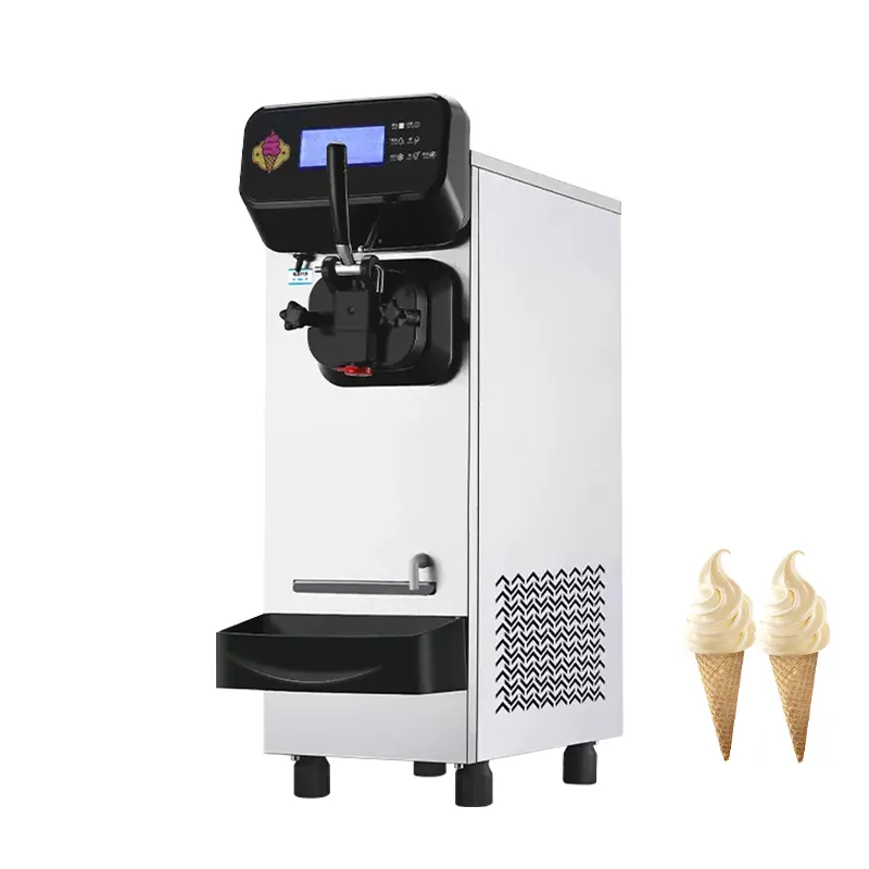 小型自動商用アイスクリームマシンシングルヘッドテーブルトップアイスクリームマシンインテリジェントタッチディスプレイ付き