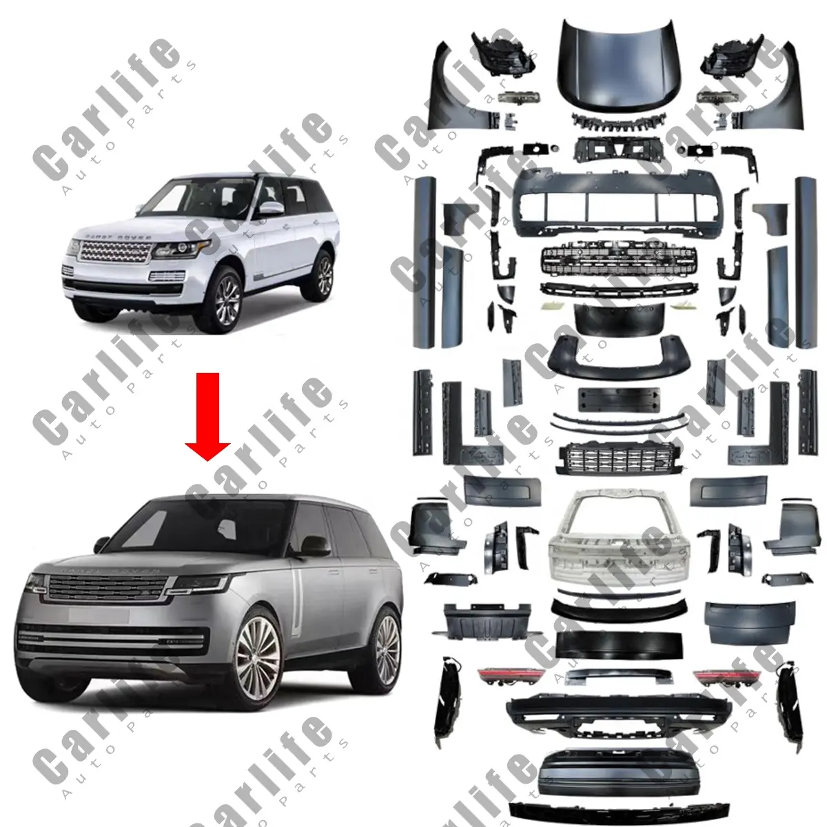 Pára-choques de carro para Land rover gama rover moda L405 2013 2014 2015 2016 2017 2018 2019 2020 2021 ano restyling para 2023 novo modelo
