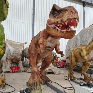 Parque de diversión simulado T Rex estatua realista tamaño completo Tyrannosaurus Rex Animatronics dinosaurio para exhibición